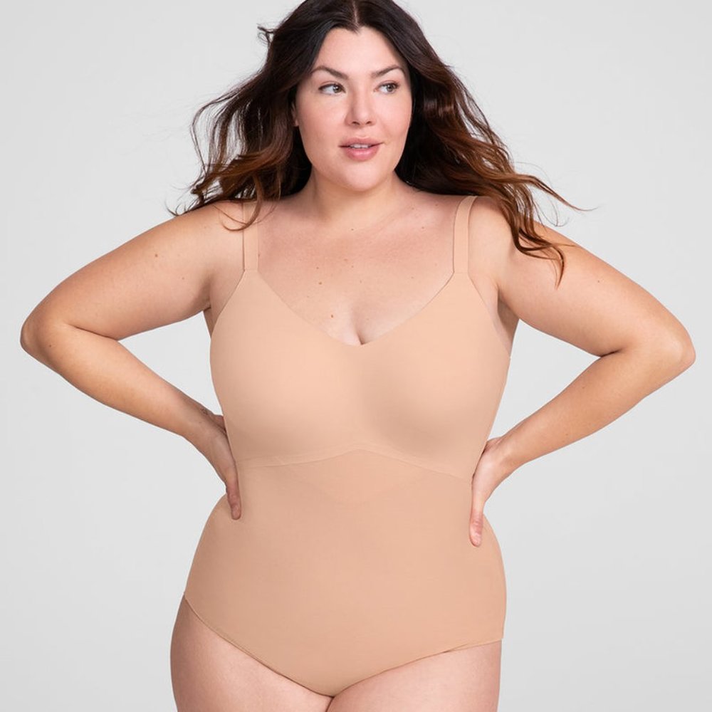 Honeylove Tank Bodysuit Shapewear, Nude Sand Body Suit Shape Wear